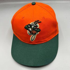 Greensboro Grasshoppers Hat Youth Orange Green OC Sports‎ MILB Strap Back Cap